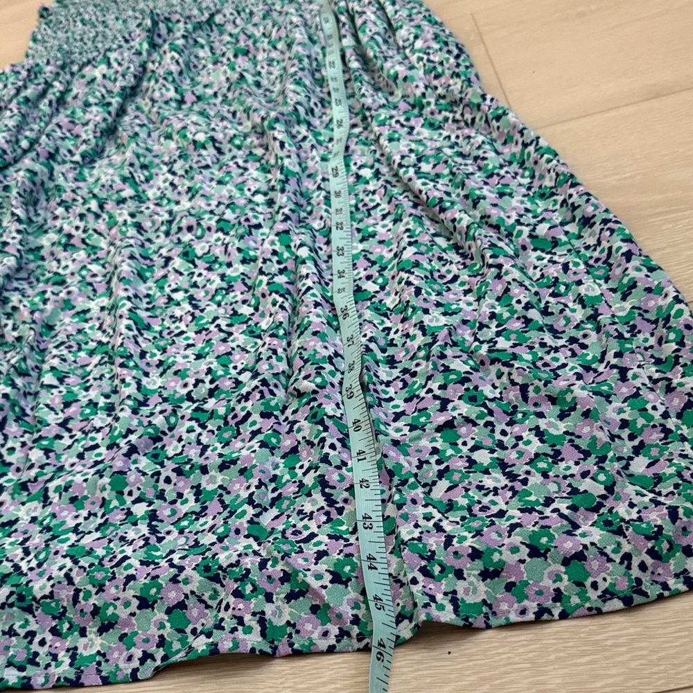 3/$10 a new day Teal Floral Midi Dress - Picture 5 of 6